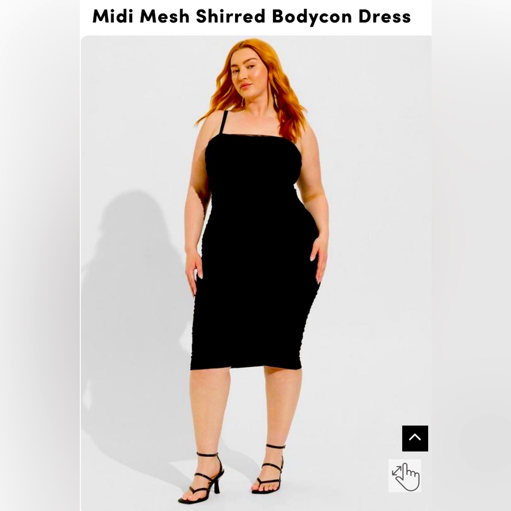 NWT Torrid Black Mesh Bodycon Dress size 3